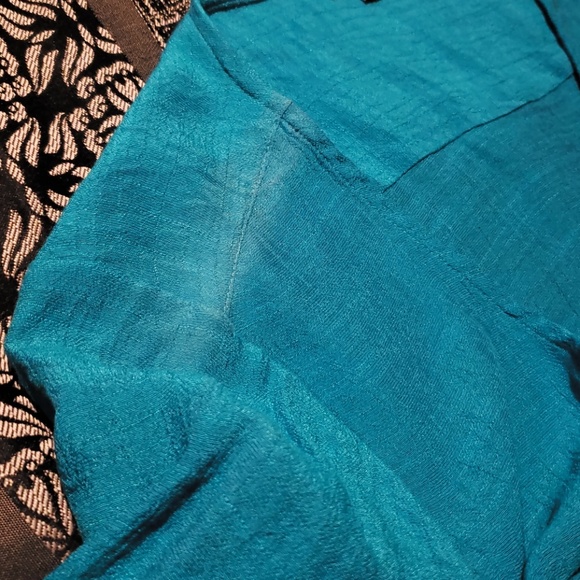 Notions Women Teal Long Sleeve Blouse - Picture 8 of 8
